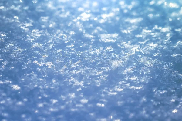 Macro background of fresh snowflake texture — Stock Photo, Image