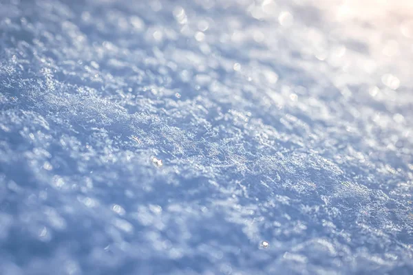 新鲜雪花纹理的宏观背景 — 图库照片