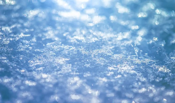 Makrohintergrund der frischen Schneeflocke Textur — Stockfoto