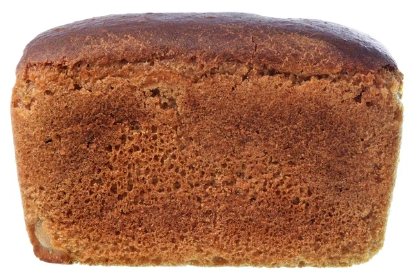 白い背景に隔離された新鮮な茶色の穀物ライ麦パン — ストック写真