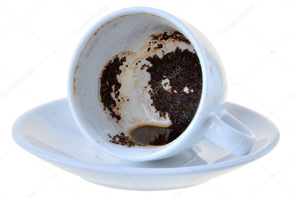 Have drink cup of coffee isolated on a white background.
