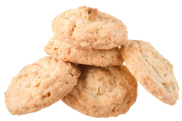 Hausgemachte Shortbread Cookies Isoliert Auf Weißem Hintergrund — Stockfoto