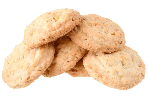 Hausgemachte Shortbread Cookies Isoliert Auf Weißem Hintergrund — Stockfoto