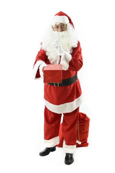 Санта Клаус дарит нам подарок — стоковое фото