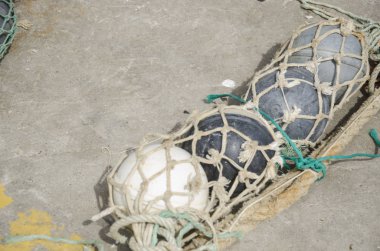 Sahilde balık ağları 