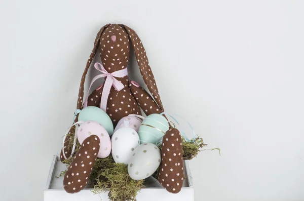 Temporada Ovos Ornamento Sazonal Forma Abril Objeto Criança — Fotografia de Stock