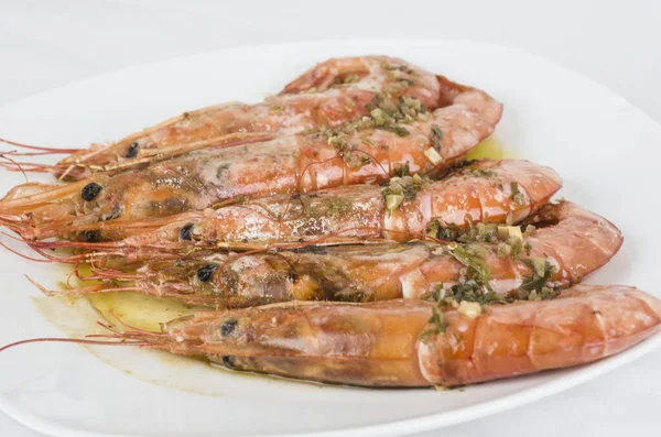Yemek Mutfağı Spanyol Gamba Gurme Endülüs Deniz Ürünleri — Stok fotoğraf