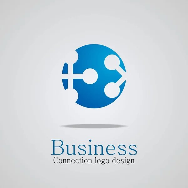 Business Logo Connect Logo Design Circle Concept Template — Stock Vector