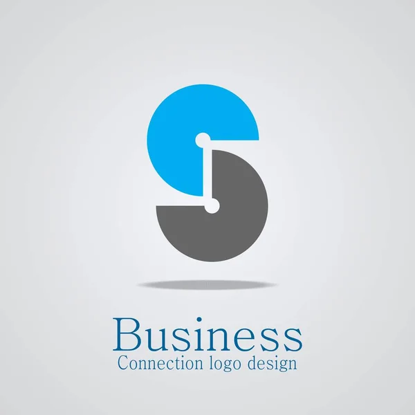 Spojovací Logo Společnosti Návrh Loga Písmenem — Stockový vektor