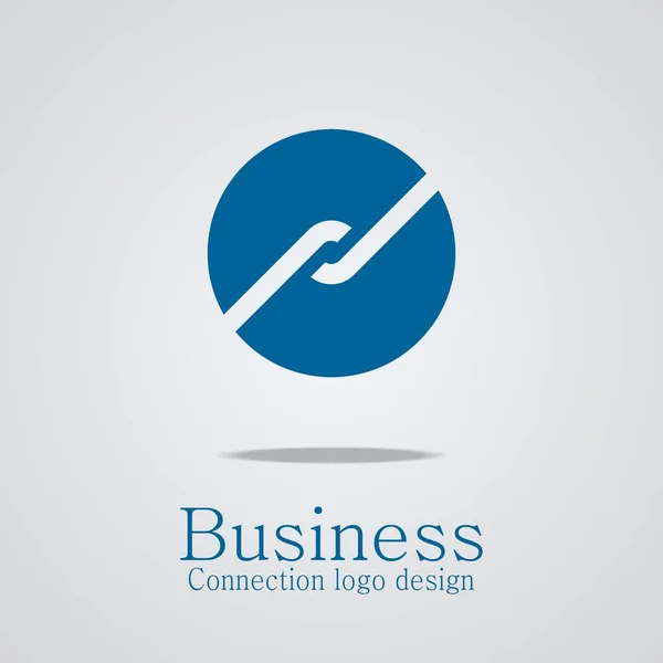 Logo Collegamento Aziendale Disegno Del Cerchio Icone Vettoriali — Vettoriale Stock