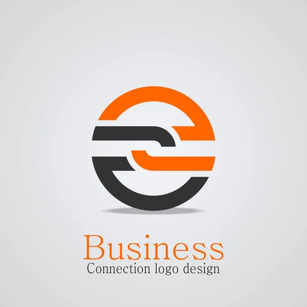 Logótipo Ligação Empresarial Design Logotipo Simples — Vetor de Stock