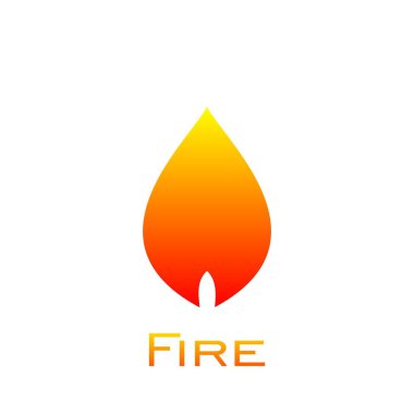 Logo tasarım, basit bir logo yaratıcı tasarım ateş. vektör simgeler.