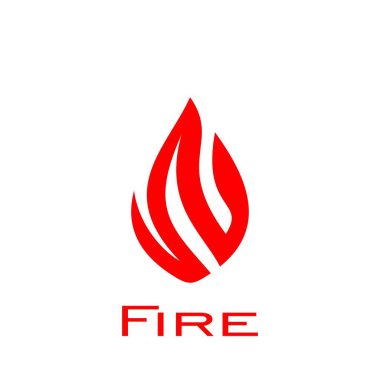 Logo tasarım, basit bir logo yaratıcı tasarım ateş. vektör simgeler.