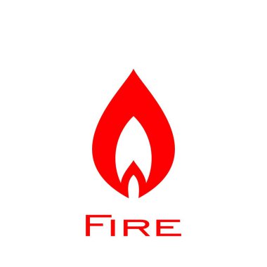 Logo tasarım, basit bir logo yaratıcı tasarım ateş. vektör simgeler.