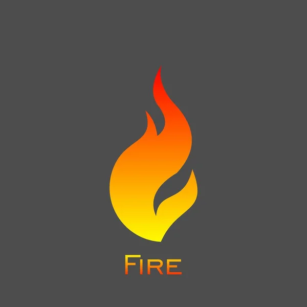 Fire Logo Design Simple Logo Creative Design Vector Icons — Stock Vector