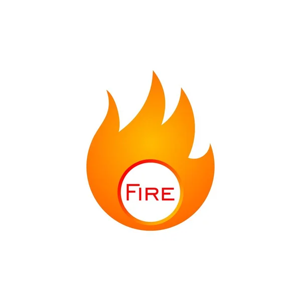 Desain Logo Kebakaran Desain Kreatif Logo Sederhana Ikon Vektor - Stok Vektor