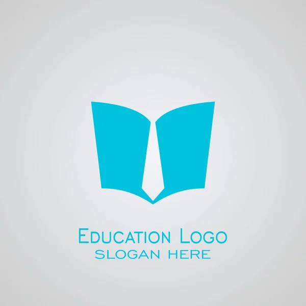 Logo Educación Libro Lazo Concepto Logotipo Las Educaciones Iconos Vectoriales — Archivo Imágenes Vectoriales