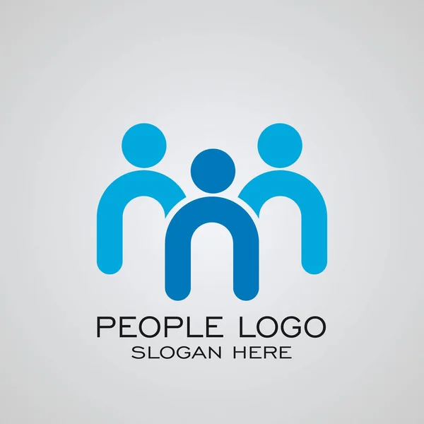 Vůdce Loga Návrh Loga Lidé Partnerství Design Loga Týmové Práce — Stockový vektor