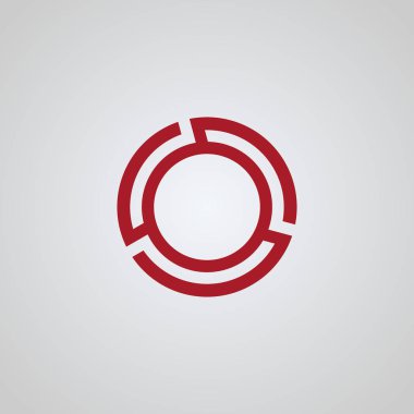 Logo tasarım daire, kırmızı renk, vektör simgeler logolu asma kilit.