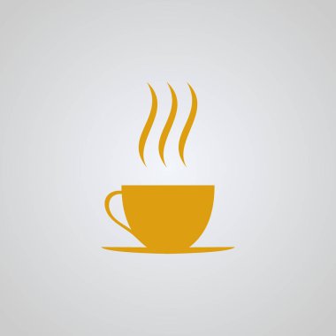 Kahve fincanı logo, çay, siluet logo tasarımı, vektör simgeler.