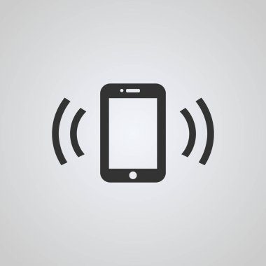 Akıllı telefon simgesi, basit bir logo tasarımı siyah renk, logo bir dakika ile. vektör simgeler. 