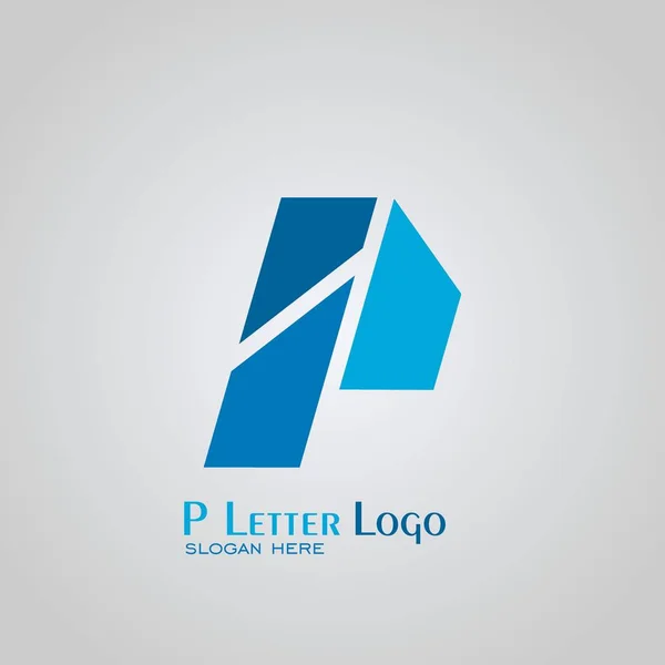 Lettera Logo Design Creativo Con Colore Blu Icone Vettoriali — Vettoriale Stock