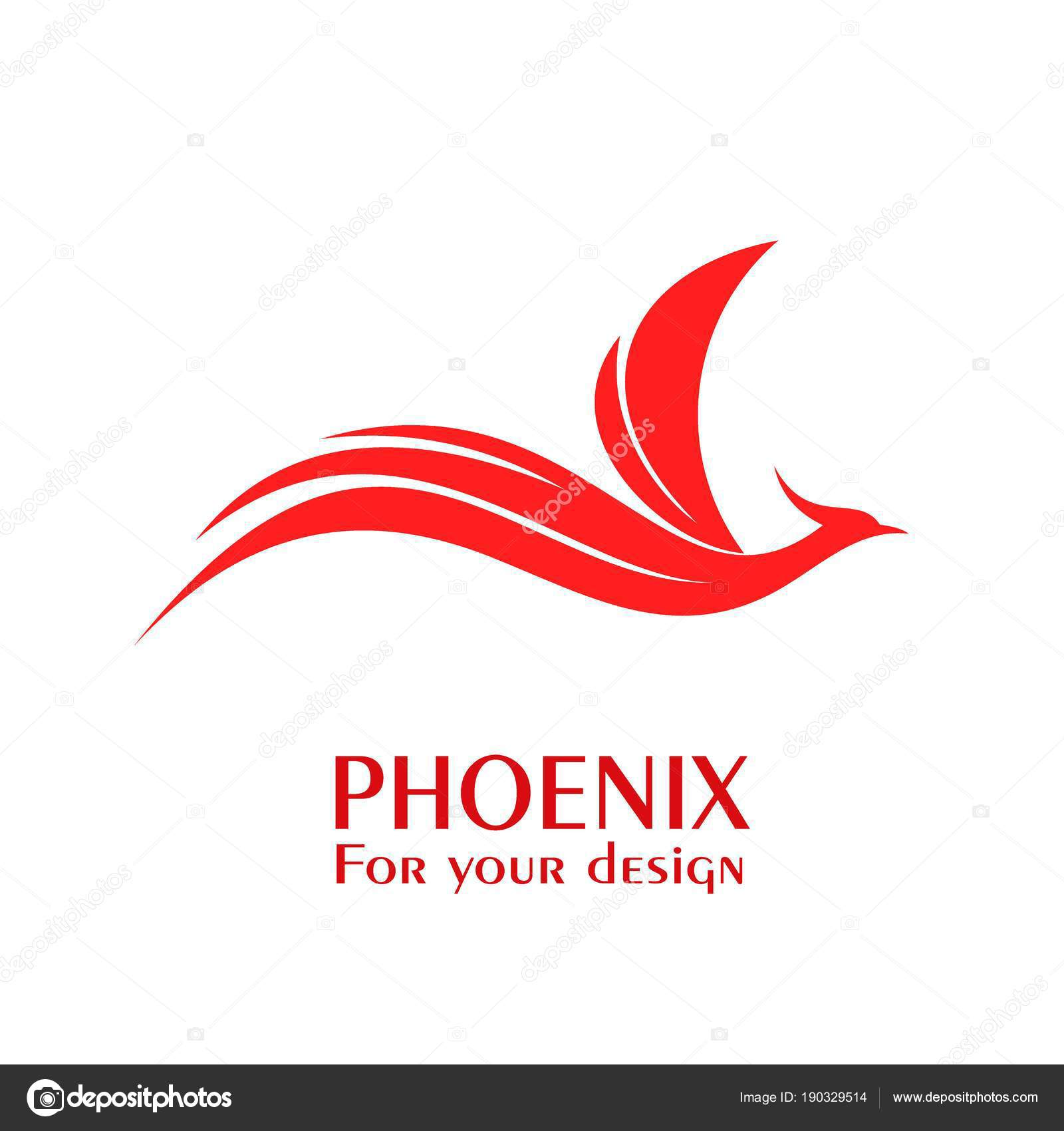 Phoenix Logo Flying Bird Icon Design Vector Illustrations ...
