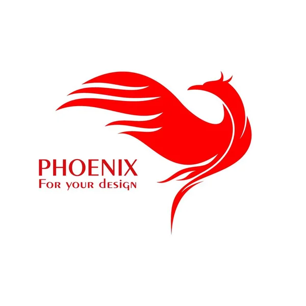 Phoenix Logo Vliegende Vogel Pictogram Ontwerp Vectorillustraties — Stockvector