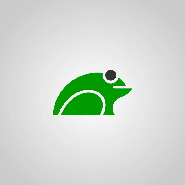 Логотип Лягушки Дизайн Логотипа Силуэта Зеленого Цвета Векторные Иконки — стоковый вектор
