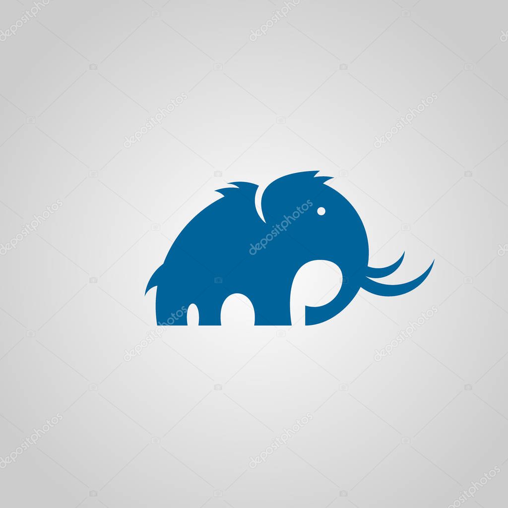 Mammoth logotype, elephant logo silhouette, vector icons.