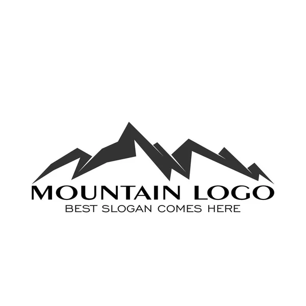 Mountain Logo Design Silhouette Concept Template Vector Icons — Stock Vector