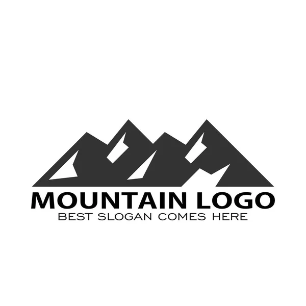 Sinal de montanha de ilustração com um design de logotipo abstrato