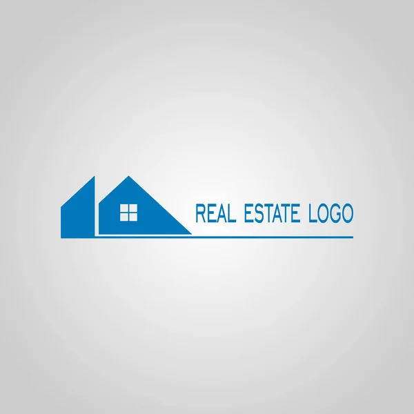 Logotipo Imobiliário Logotipo Casa Com Cor Azul Ícones Vetoriais — Vetor de Stock