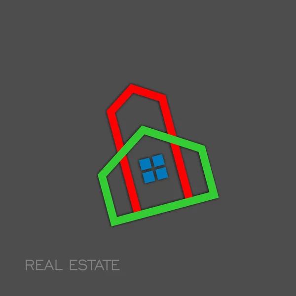 Real Estate Logo Creative Logo Design Colorful Logo Vector Icons — Stock Vector