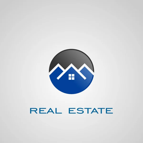 Logotipo Imobiliário Design Círculo Vetor Logotipo Casa —  Vetores de Stock