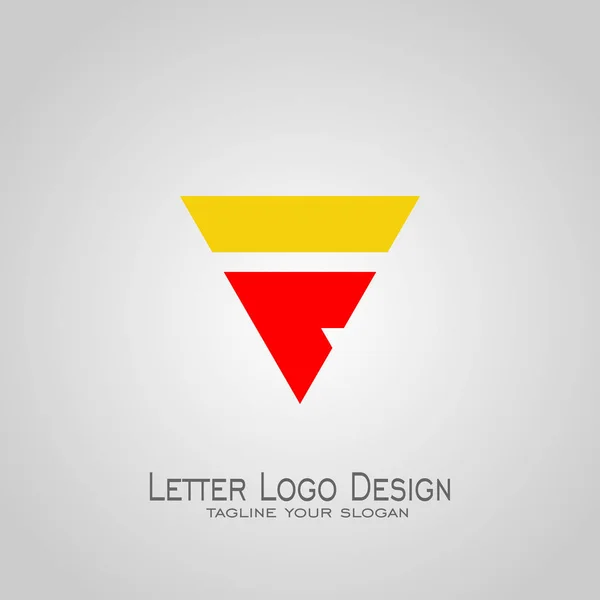 Logo Lettre Modèle Concept Triangle Icônes Vectorielles — Image vectorielle