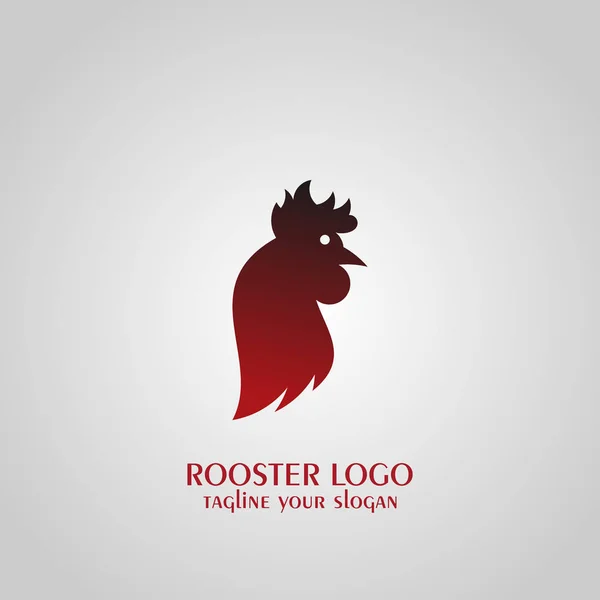 Logo Kogut Kogut Głowę Ikony Ilustracje Wektorowe — Wektor stockowy