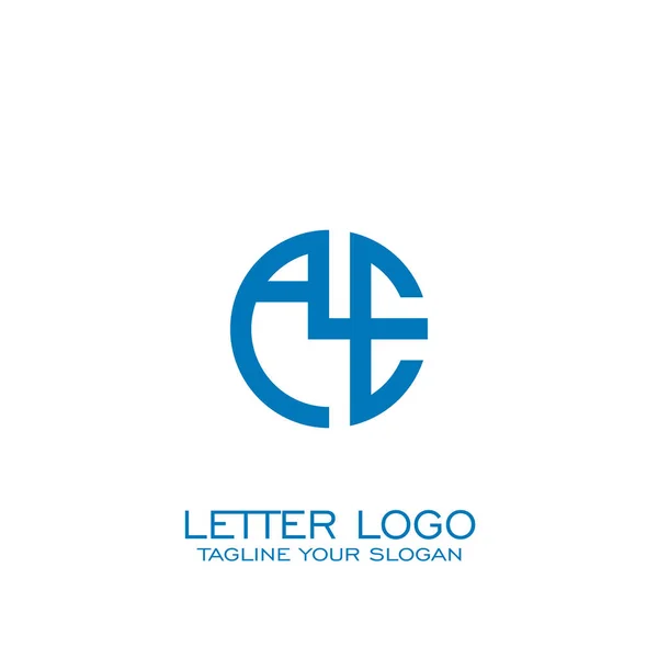 Kör Levél Logo Tervezés Logo — Stock Vector