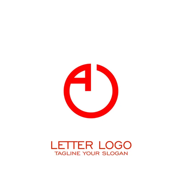 Disegno Del Logo Della Lettera Del Cerchio Logo — Vettoriale Stock