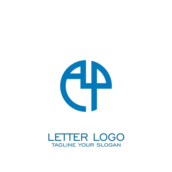 Kreis Brief Logo Design Ein Logo — Stockvektor