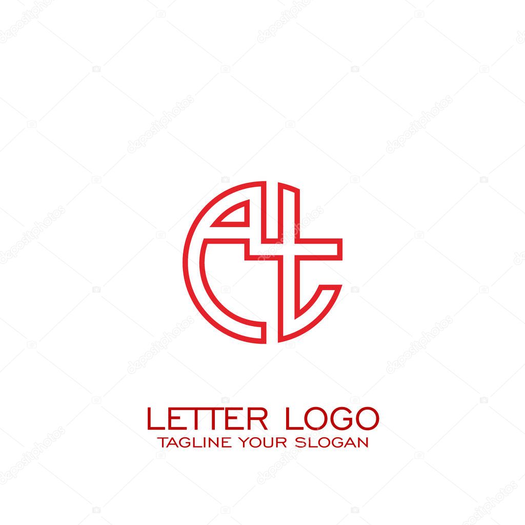 Circle letter logo design, A T logo.