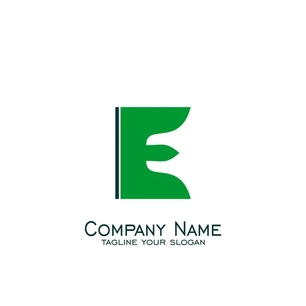 Bokstaven Logotypdesign Fyrkantig Koncept Med Grön Färg Enkelt Brev Logotyp — Stock vektor