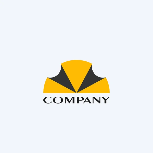 Conception Logo Créatif Logo Entreprise Logo Entreprise Avec Couleur Jaune — Image vectorielle