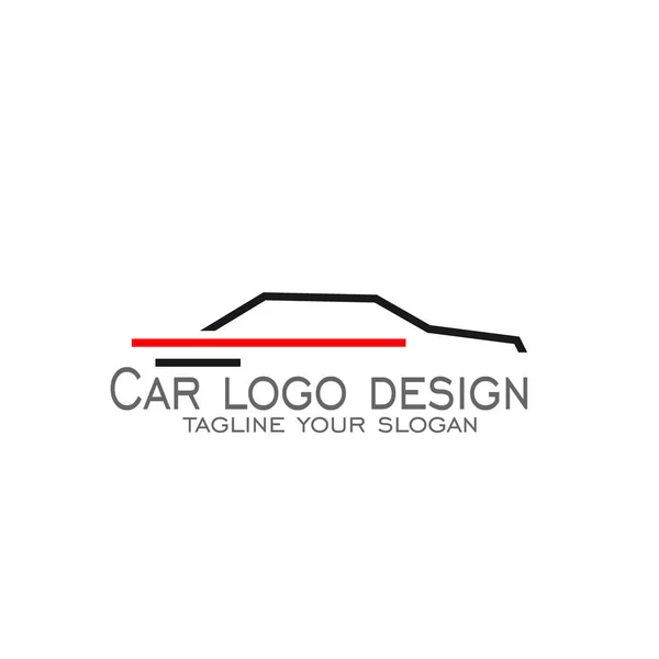 Design Logotipo Carro Estilo Linha Logotipo Carro Automático Ícones Vetoriais — Vetor de Stock