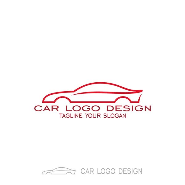 Conception Logo Voiture Logo Voiture Automobile Avec Couleur Rouge Icônes — Image vectorielle