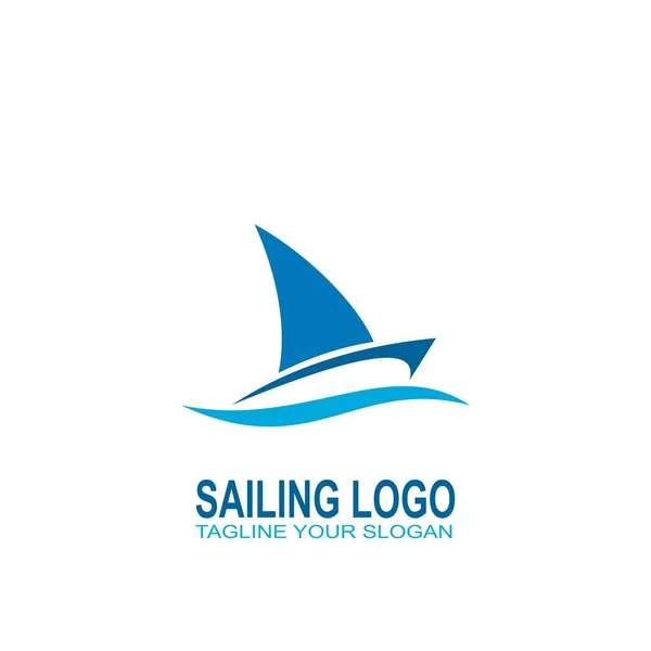 Segeln Logo Boot Logo Design Vektorsymbole — Stockvektor