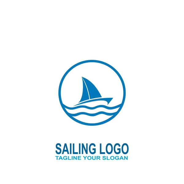 Sailing Logo Boat Logo Design Vector Icons — Stock Vector
