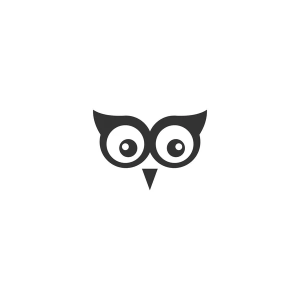 Eulenlogo Design Augensymbole Mit Schwarzer Farbe Vektorsymbole — Stockvektor