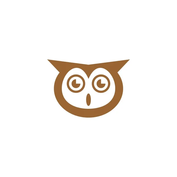 Owl Huvud Ikon Fågel Logotyp Vektor Ikoner — Stock vektor