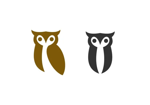 Logo Sowa Ptak Projektowanie Logo Ikon Wektorowych — Wektor stockowy